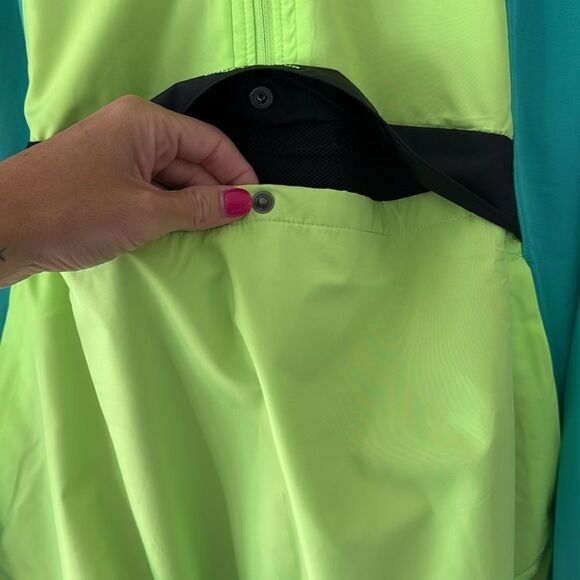 Under Armour Womens Off-Pitch Anorak 2.0 Jacket Hoodie Turquoise Lime Green Sz M - Picture 7 of 15